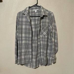 Gray patterned flannel